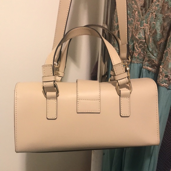 NEW DIVINA FIRENZE LADIES LEATHER HANDBAG SATCHEL MADE IN ITALY  NWOT BEIGE - Picture 6 of 11